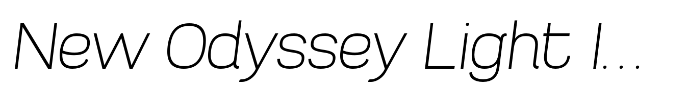 New Odyssey Light Italic